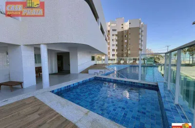 Frente ao mar apartamento 2 quartos e lazer completo, 76 m² por r$ 530.000 - vila atlântica - mongaguá/sp