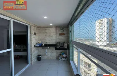 150 matros da praia apartamento com terraço gourmet  vista para o mar 2 quartos, 68 m² por r$ 370.000 - vila atlântica - mongaguá/sp