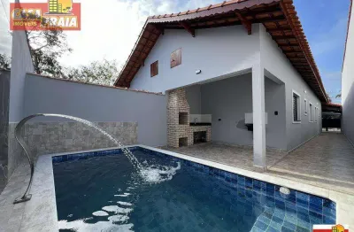 120 metros da praia! casa nova com piscina 2 quartos e churrasqueira! 85 m² por r$ 469.900 - santa eugênia - mongaguá/sp