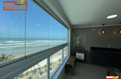 Pé na areia! apartamento com varanda gourmet e vista para a praia! 3 quartos, 102 m² por r$ 690.000 - jardim praia grande - mongaguá/sp