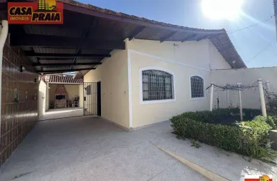 100 metros da praia!! casa  espaçosa 2 quartos e edícula com churrasqueira, 74 m² por r$ 390.000 - mongaguá/sp