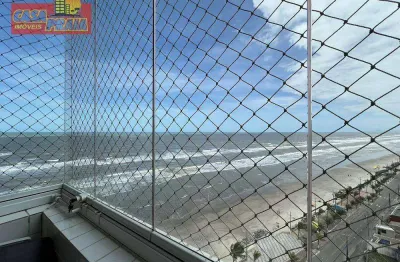 Prédio pé na areia! apartamento com vista ao mar e 2 quartos, 74 m² por r$ 520.000 - vila atlântica - mongaguá/sp