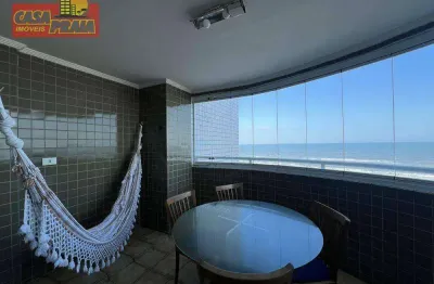 Frente ao mar !! cobertura 3 quartos, 149 m² por r$ 585.000 - vila atlântica - mongaguá/sp
