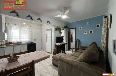 Apartamento Pé na Areia com 2 dormitórios à venda, 63 m² por R$ 259.000,00 - Vila Atlântica - Mongaguá/SP