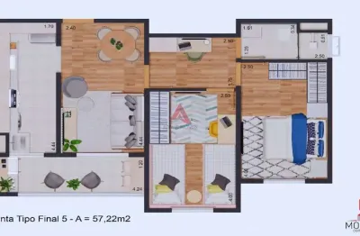 Apartamento com 2 quartos à venda no jardim santa maria, jacareí  por r$ 426.000