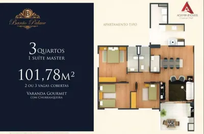 Apartamento com 3 quartos à venda na vila formosa, jacareí  por r$ 850.000