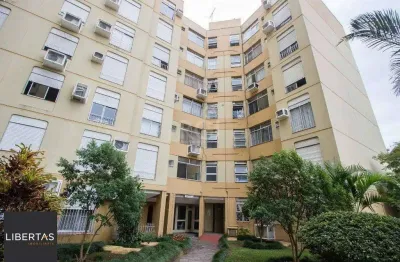 Apartamento de 1 dormitório, living, cozinha, área de serviço e banheiro social.