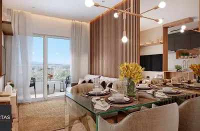 Apartamento novo, 2 dorm com sacada e churrasqueira e 2 vagas - Jardim Planalto