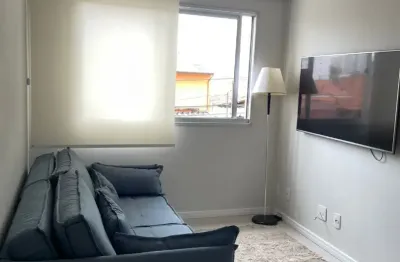 Lindo apartamento todo mobilado com 2 quartos, 1 banheiro e 1 vaga.