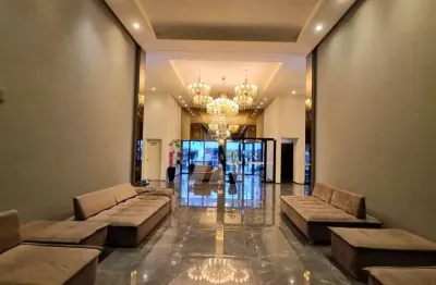 Apartamento de alto padrão, com 1 quarto, sacada com churrasqueira, prédio com elevador e 1 vaga de garagem, no Centro de Joinvi