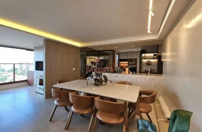 Apartamento Mobiliado no Campo Belo com Arquitetura Moderna, Vista Livre da Cidade, 146 m², 3 Suíte