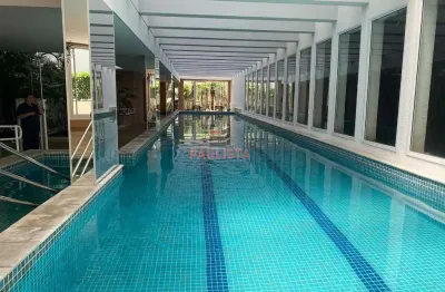 Apartamento studio, finamente mobiliado e decorado com 1 vaga, lazer completo, local nobre.