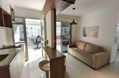 Apartamento para locação com 1 dormitório, sacada, ar condicionado, 1 vaga de garagem próximo ao me