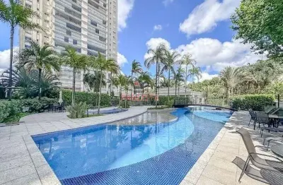 Apartamento mobiliado com 222m² com  3 suites, 3 salas, varanda grande gourmet, 4 vagas e depósito,