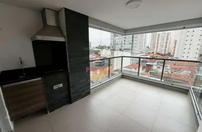 Apartamento para locação com 3 dormitórios, varanda com churrasqueira, 3 vagas de garagem, na vila