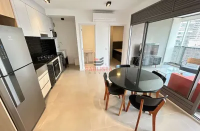 Apartamento mobiliado locação de 68 m2 de 2 dorm, 2 suítes, 1 lavabo, 1 vaga, varanda em pinheiros,