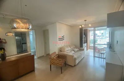 Apartamento com 62m², 2 dormitórios, 1 suite, sala com dois ambientes, varanda gourmet, cozinha e á