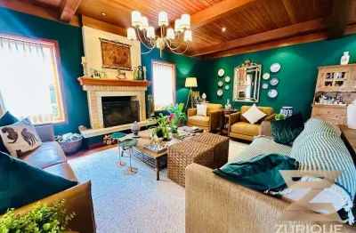 Casa com 4 dormitórios à venda, 246 m² - vila inglesa - campos do jordão/sp