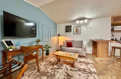 Apartamento com 1 dormitório à venda, 35 m² por r$ 450.000 - vila ondina - campos do jordão/sp
