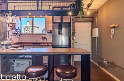 Studio mobiliado para comprar,  1 vaga, no bairro rio branco.