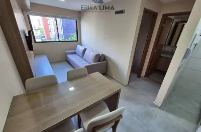 Oportunidade única de apartamento mobiliado para alugar em boa viagem, com 1 quarto, 27m²