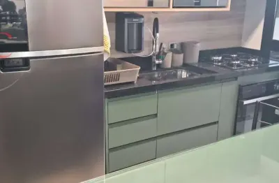 Lindo apartamento para venda e locação com 48 m2. 2 dormitorios e 1 vaga, tipo studio, lazer total, biciletario e lavanderia, tudo novo a estreiar.