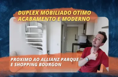 Studio duplex moderno e mobiliado - proximo ao bourbon e allianz parque