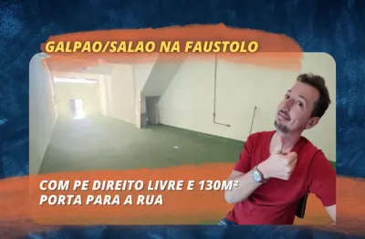 Galpão - salão na rua faustolo com 130m², pé direito alto e vão livre