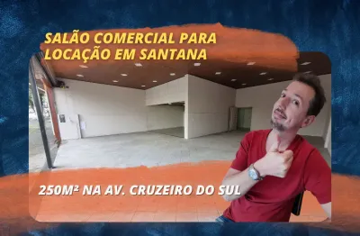 Salão comercial para locação em santana – 250m² na av. cruzeiro do sul