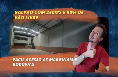 Galpao com 250m2 na vila anastacio na rua camacam com facil acesso as marginais e rodovias