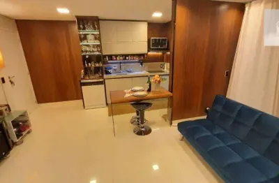 Apartamento mobiliado com 1 dormitório à venda, 50 m²  - alphaville - barueri/sp