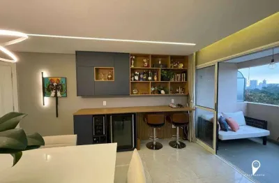Apartamento no centro de alphaville, 98 metros, 2 suítes, 2 vagas!