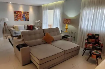 Apartamento mobiliado com 2 suítes, sala estendida, para alugar, 139 m² por r$ 11.800/mês - alphaville -sp