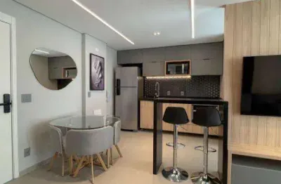 Apartamento mobiliado com 1 dormitório para alugar, 40 m² por r$ 6.000/mês - alphaville - barueri/sp