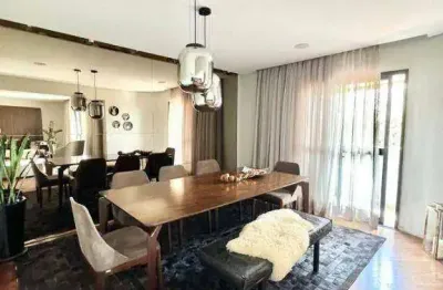 Apartamento no centro de alphaville 200m², 3 suítes, varanda gourmet, 3 vagas, mobiliado