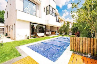 Casa mobiliada com 4 dormitórios à venda, 375 m² por r$ 4.600.000 - gênesis 1 - santana de parnaíba/sp