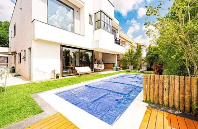 Casa mobiliada com 4 dormitórios à venda, 375 m² por r$ 4.600.000 - gênesis 1 - santana de parnaíba/sp