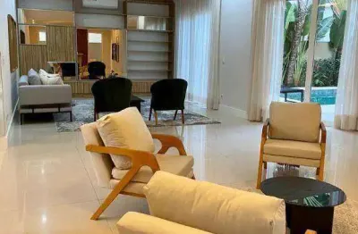 Casa mobiliada com 4 dormitórios, 490 m² - venda por r$ 7.000.000 ou aluguel por r$ 30.000/mês - tamboré 10 - santana de parnaíba/sp