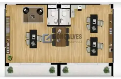 Sala comercial com 1 sala à venda na senador vergueiro, av, jardim do mar, são bernardo do campo, 37 m2 por r$ 400.000