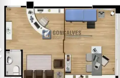 Sala comercial com 1 sala à venda na Avenida Senador Vergueiro, Jardim do Mar, São Bernardo do Campo, 37 m2 por R$ 400.000