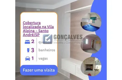 Apartamento cobertura com 2 quartos à venda na vila alpina em santo andré/sp.