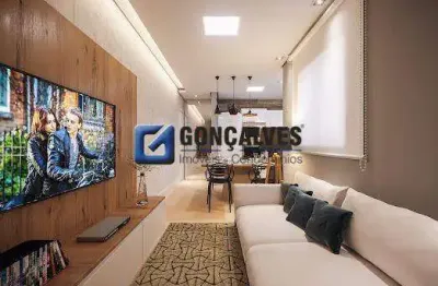 Apartamento 2 Dormitórios em Vila Eldízia, Santo André – 49,89 m², Piso Frio, Pronto para Morar por R$ 384.000