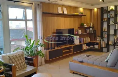 Apartamento alto padrão com 3 suítes , 3 vagas , varanda gourmet na pompéia em santos / sp