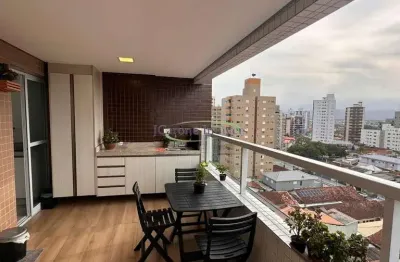 Venda de apartamento com 2 suítes, vaga de garagem e lazer completo na praia de vila tupi em praia grande/sp