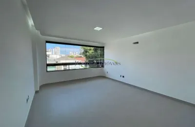 Venda de casa sobreposta alta nova com 4 suítes e lazer e 2 vagas no bairro da aparecida em santos / sp
