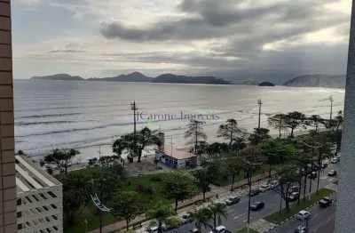 Venda de apartamento com linda vista mar na praia de aparecida em santos / sp
