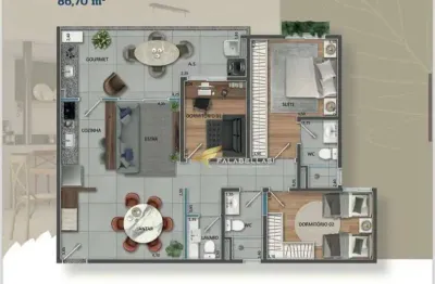 Apartamento com 3 dormitórios à venda, 86 m² por r$ 712.766,00 - jardim primavera - itupeva/sp