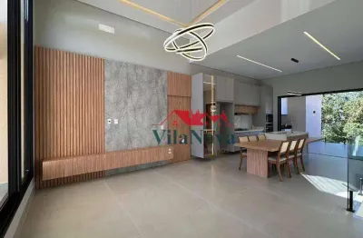 Vendo casa térrea com 3 suíte, piscina, varanda gourmet e 4 vagas no condomínio park gran reserve- indaiatuba - sp!