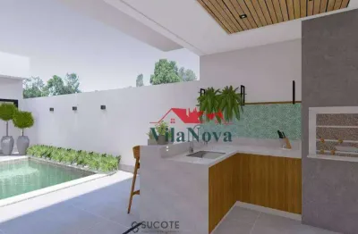 Excelente casa à venda com 1 suíte com closet, 2 quartos, banh. social área gourmet, piscina e 4 vagas - cond.  gran reserve - indaiatuba sp!