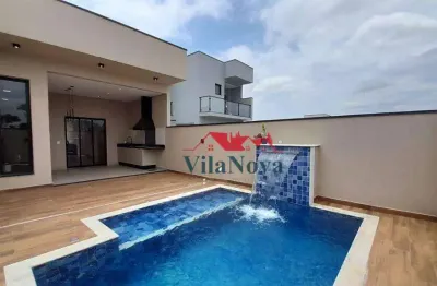 Belíssima casa à venda com 3 qts, 1 suíte, área gourmet, piscina e 4 vagas - cond. evidências - indaiatuba - sp!